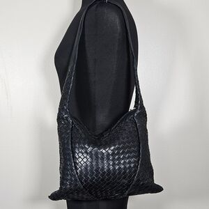 Vintage Bottega Veneta Intrecciato Leather Hobo Style Shoulder Bag No Bundles
